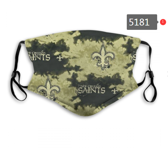 2020 NFL New Orleans Saints #6 Dust mask with filter->nfl dust mask->Sports Accessory